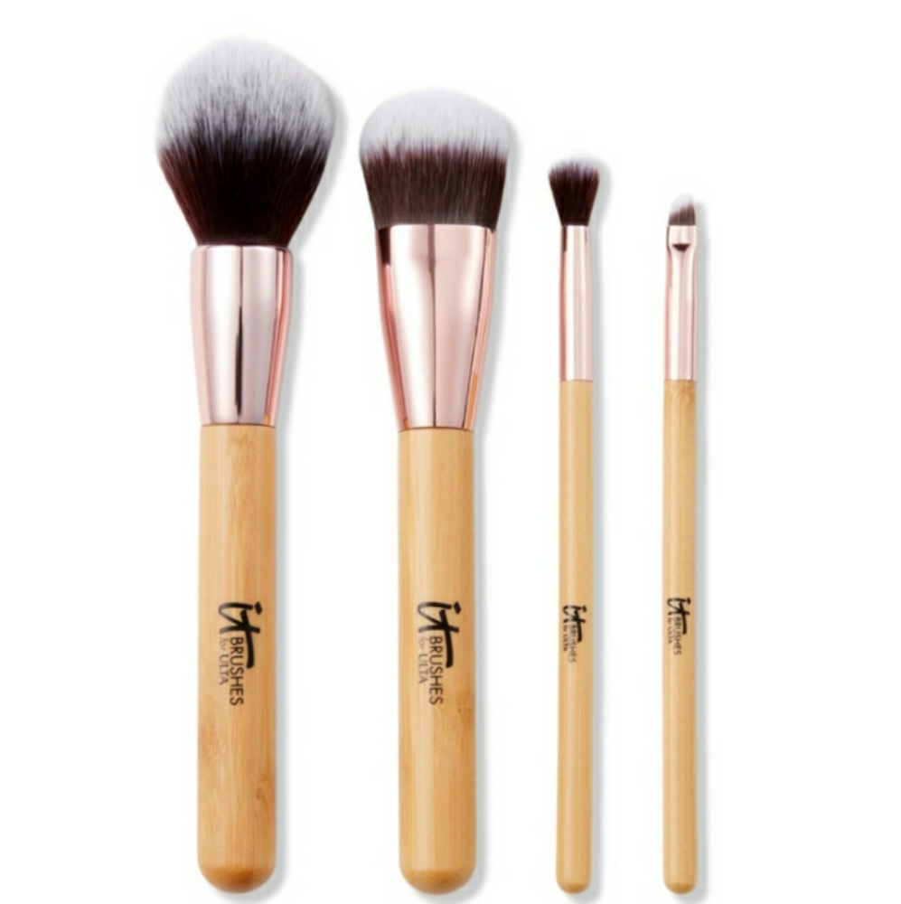 IT BRUSHES FOR ULTA 4-PIECE BAMBOO MAKEUP BRUSH SET.